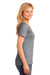 Port & Company LPC54V Womens Core Short Sleeve V-Neck T-Shirt Heather Grey Side