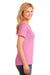 Port & Company LPC54V Womens Core Short Sleeve V-Neck T-Shirt Candy Pink Side