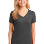 Port & Company Womens Core Short Sleeve V-Neck T-Shirt - Charcoal Grey