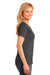 Port & Company LPC54V Womens Core Short Sleeve V-Neck T-Shirt Charcoal Grey Side