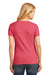 Port & Company LPC54V Womens Core Short Sleeve V-Neck T-Shirt Coral Pink Back