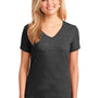 Port & Company Womens Core Short Sleeve V-Neck T-Shirt - Heather Dark Grey