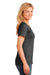 Port & Company LPC54V Womens Core Short Sleeve V-Neck T-Shirt Heather Dark Grey Side