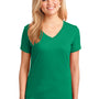 Port & Company Womens Core Short Sleeve V-Neck T-Shirt - Kelly Green