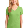 Port & Company Womens Core Short Sleeve V-Neck T-Shirt - Lime Green