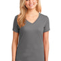 Port & Company Womens Core Short Sleeve V-Neck T-Shirt - Medium Grey
