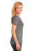 Port & Company LPC54V Womens Core Short Sleeve V-Neck T-Shirt Medium Grey Side