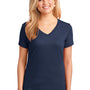 Port & Company Womens Core Short Sleeve V-Neck T-Shirt - Navy Blue