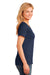 Port & Company LPC54V Womens Core Short Sleeve V-Neck T-Shirt Navy Blue Side