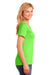 Port & Company LPC54V Womens Core Short Sleeve V-Neck T-Shirt Neon Green Side