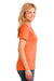 Port & Company LPC54V Womens Core Short Sleeve V-Neck T-Shirt Neon Orange Side