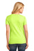 Port & Company LPC54V Womens Core Short Sleeve V-Neck T-Shirt Neon Yellow Back