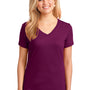 Port & Company Womens Core Short Sleeve V-Neck T-Shirt - Raspberry Purple