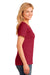 Port & Company LPC54V Womens Core Short Sleeve V-Neck T-Shirt Red Side