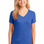 Port & Company Womens Core Short Sleeve V-Neck T-Shirt - Royal Blue