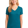 Port & Company Womens Core Short Sleeve V-Neck T-Shirt - Teal Green