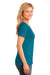 Port & Company LPC54V Womens Core Short Sleeve V-Neck T-Shirt Teal Blue Side