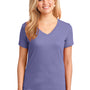 Port & Company Womens Core Short Sleeve V-Neck T-Shirt - Violet Purple