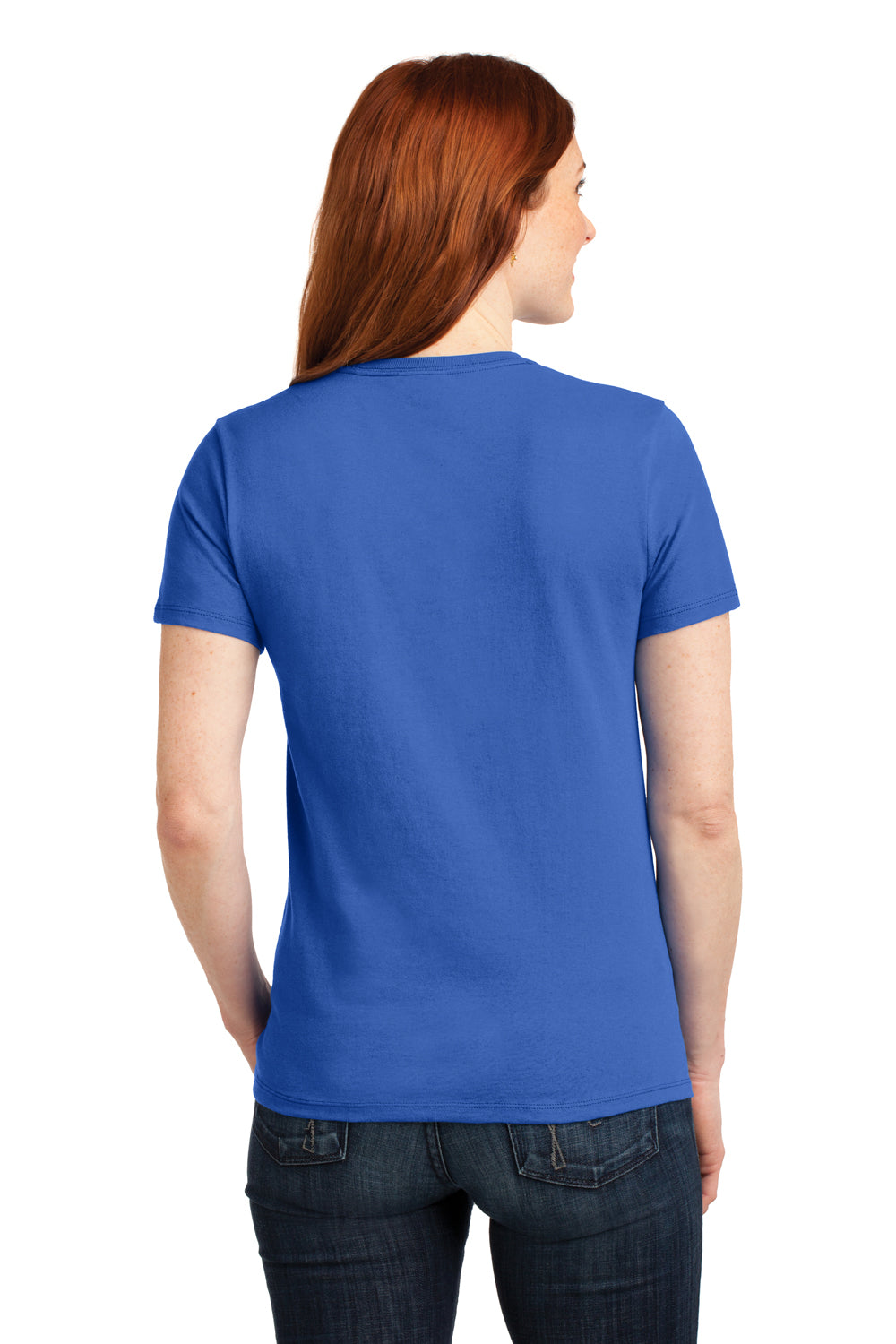 Port & Company LPC55 Womens Core Short Sleeve Crewneck T-Shirt Royal Blue Back