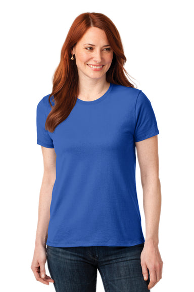 Port & Company LPC55 Womens Core Short Sleeve Crewneck T-Shirt Royal Blue Front