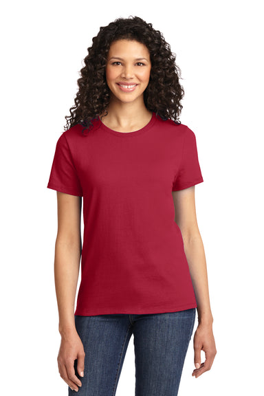 Port & Company LPC61 Womens Essential Short Sleeve Crewneck T-Shirt Red Front