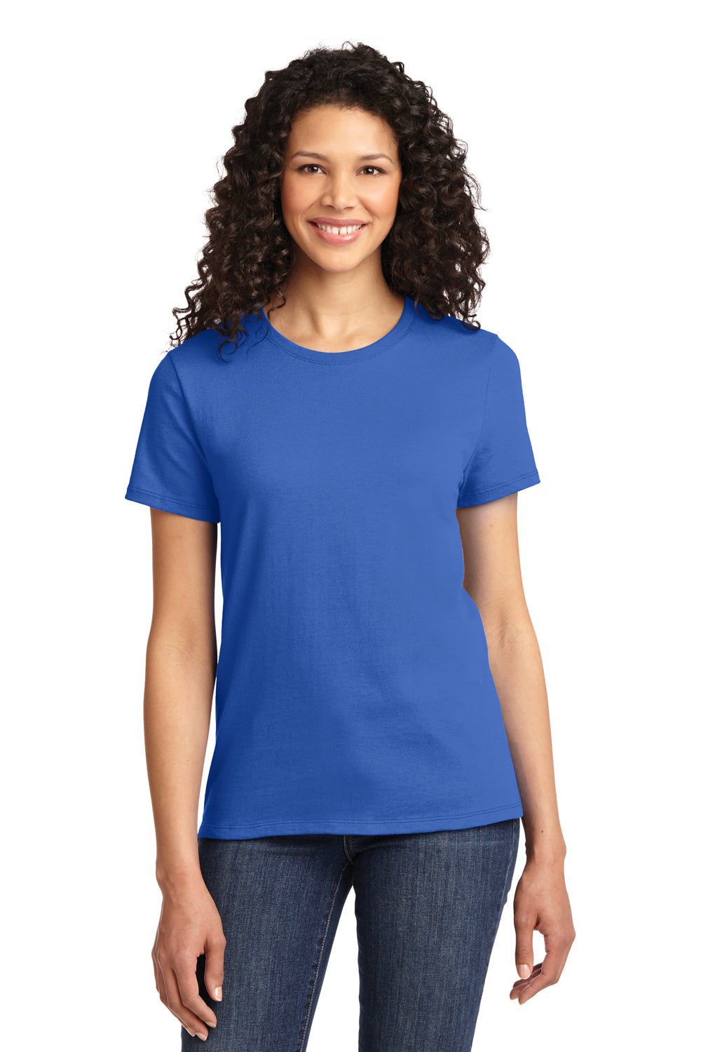 Port & Company LPC61 Womens Essential Short Sleeve Crewneck T-Shirt Royal Blue Front