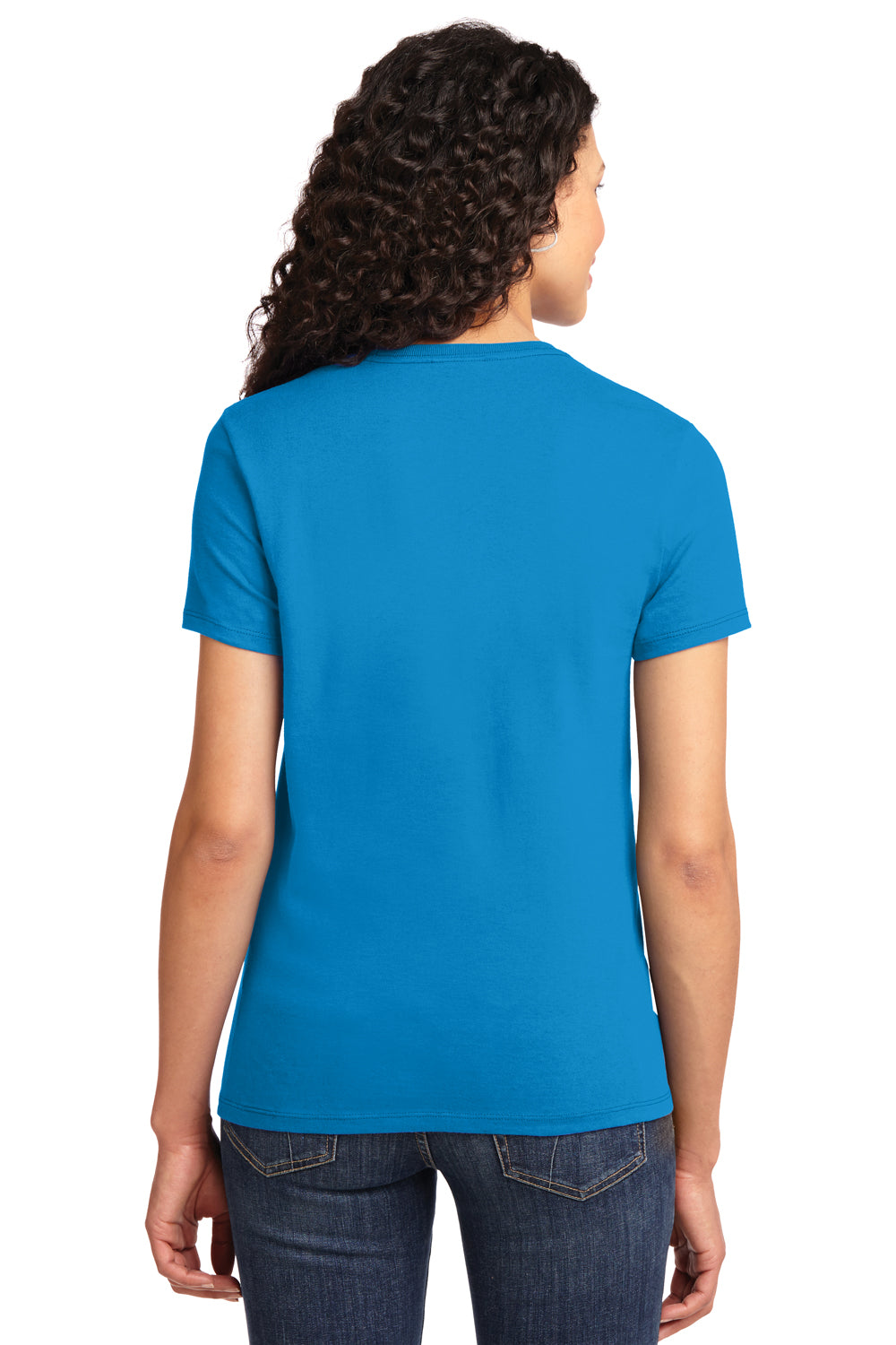 Port & Company LPC61 Womens Essential Short Sleeve Crewneck T-Shirt Sapphire Blue Back