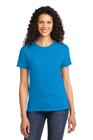 Port & Company LPC61 Womens Essential Short Sleeve Crewneck T-Shirt Sapphire Blue Front
