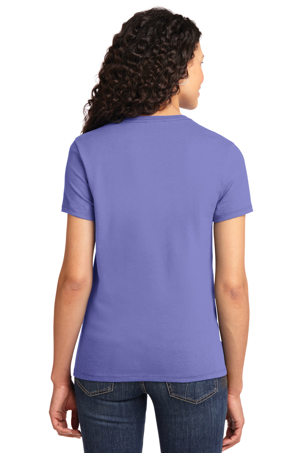 Port & Company LPC61 Womens Essential Short Sleeve Crewneck T-Shirt Violet Purple Back