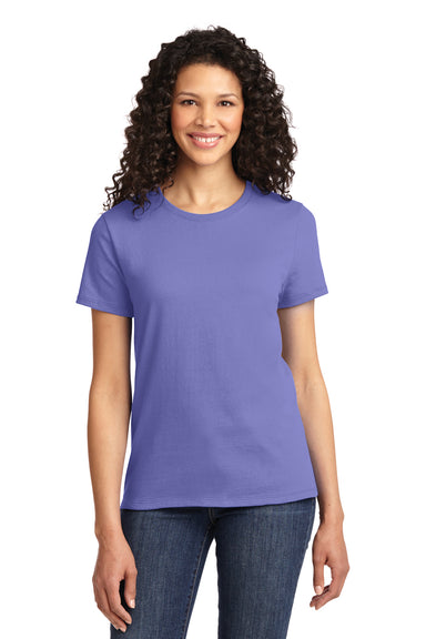 Port & Company LPC61 Womens Essential Short Sleeve Crewneck T-Shirt Violet Purple Front