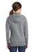 Port & Company LPC78ZH Womens Core Fleece Full Zip Hooded Sweatshirt Hoodie Heather Grey Back