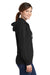 Port & Company LPC78ZH Womens Core Fleece Full Zip Hooded Sweatshirt Hoodie Black Side