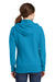 Port & Company LPC78ZH Womens Core Fleece Full Zip Hooded Sweatshirt Hoodie Neon Blue Back