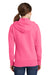 Port & Company LPC78ZH Womens Core Fleece Full Zip Hooded Sweatshirt Hoodie Neon Pink Back