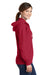 Port & Company LPC78ZH Womens Core Fleece Full Zip Hooded Sweatshirt Hoodie Red Side