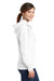 Port & Company LPC78ZH Womens Core Fleece Full Zip Hooded Sweatshirt Hoodie White Side