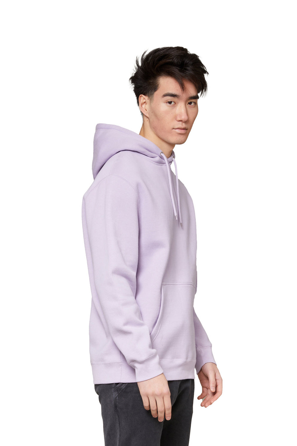Lane Seven LS14001 Mens Premium Hooded Sweatshirt Hoodie Lilac Purple Side