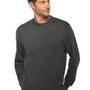 Lane Seven Mens Premium Crewneck Sweatshirt - Heather Charcoal Grey