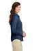 Port & Company LSP10 Womens Denim Long Sleeve Button Down Shirt Ink Blue Side