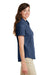 Port & Company LSP11 Womens Denim Short Sleeve Button Down Shirt Ink Blue Side