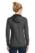 Sport-Tek LST225 Womens Electric Heather Moisture Wicking Fleece Hooded Sweatshirt Hoodie Grey Black Back