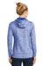 Sport-Tek LST225 Womens Electric Heather Moisture Wicking Fleece Hooded Sweatshirt Hoodie Royal Blue Back