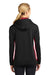 Sport-Tek LST235 Womens Sport-Wick Moisture Wicking Fleece Hooded Sweatshirt Hoodie Black/Red Back