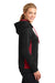 Sport-Tek LST235 Womens Sport-Wick Moisture Wicking Fleece Hooded Sweatshirt Hoodie Black/Red Side