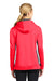 Sport-Tek LST235 Womens Sport-Wick Moisture Wicking Fleece Hooded Sweatshirt Hoodie Hot Coral Pink/Grey Back