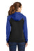 Sport-Tek LST236 Womens Sport-Wick Moisture Wicking Fleece Hooded Sweatshirt Hoodie Black/Royal Blue Back