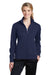 Sport-Tek LST241 Womens Sport-Wick Moisture Wicking Fleece Full Zip Sweatshirt Navy Blue Front