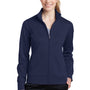 Sport-Tek Womens Sport-Wick Moisture Wicking Fleece Full Zip Sweatshirt - Navy Blue