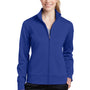 Sport-Tek Womens Sport-Wick Moisture Wicking Fleece Full Zip Sweatshirt - True Royal Blue