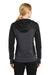 Sport-Tek LST245 Womens Moisture Wicking Full Zip Tech Fleece Hooded Jacket Black/Grey Back